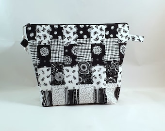 Patchwork toiletry bag, toiletry bag, make-up bag