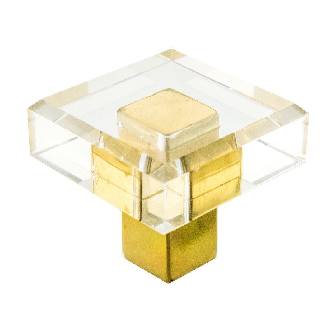 2 Square Lucite Knob Pull Etsy