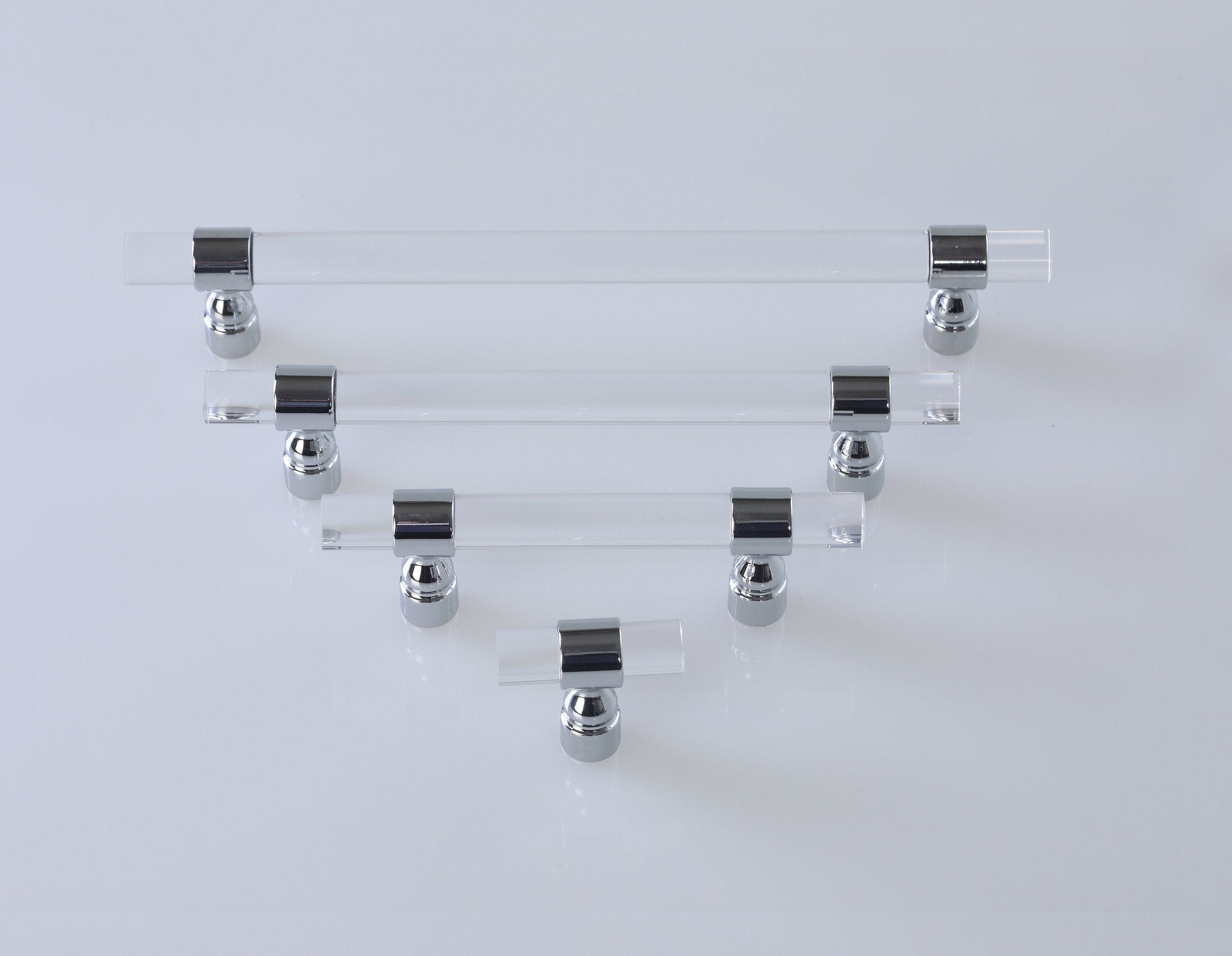 Lucite and Chrome Pull Acrylic Chrome Pull Etsy