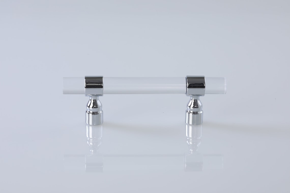 Lucite and Chrome Pull Acrylic Chrome Pull Etsy