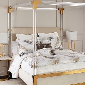 Cb2 acrylic canopy bed deals