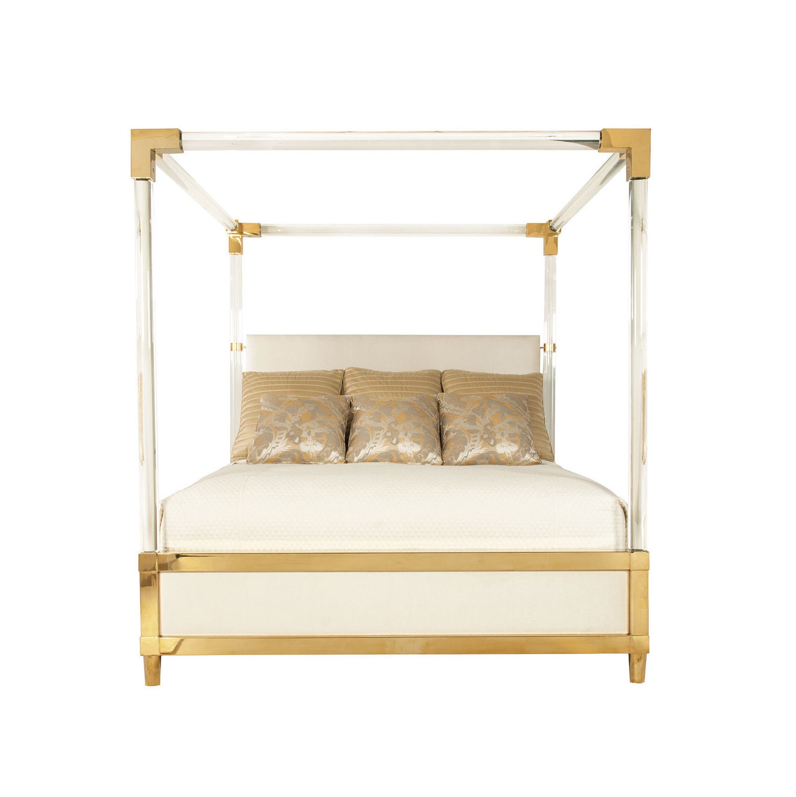Acrylic Canopy Upholstered Bed Etsy
