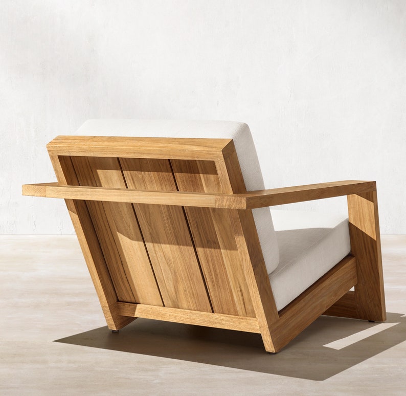 Reyes Teak Lounge Chair Etsy Canada