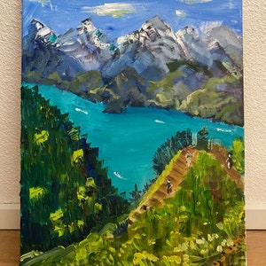 Swiss hiking mountains summer