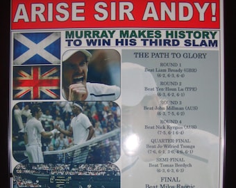 伝説のテニス選手、アンディ・マレーの直筆サイン - Etsy 日本