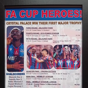 Crystal Palace 2025 FA Cup winners - souvenir print