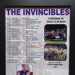 Falkirk Invincibles - Campeões da Scottish League One 2023-24 - impressão de lembrança