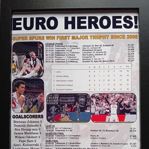 Tottenham 2025 Europa League winners - souvenir print