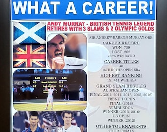 伝説のテニス選手、アンディ・マレーの直筆サイン - Etsy 日本