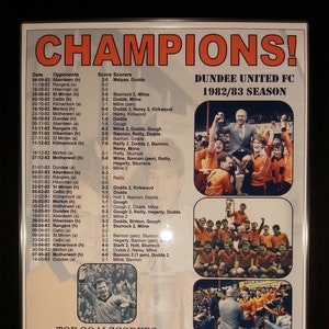 Dundee United Scottish League Meister 1982-83 - Souvenir-Print