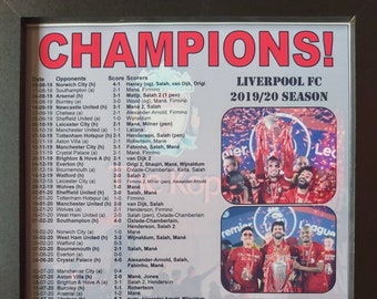 Liverpool 2020 Premier League champions - souvenir print