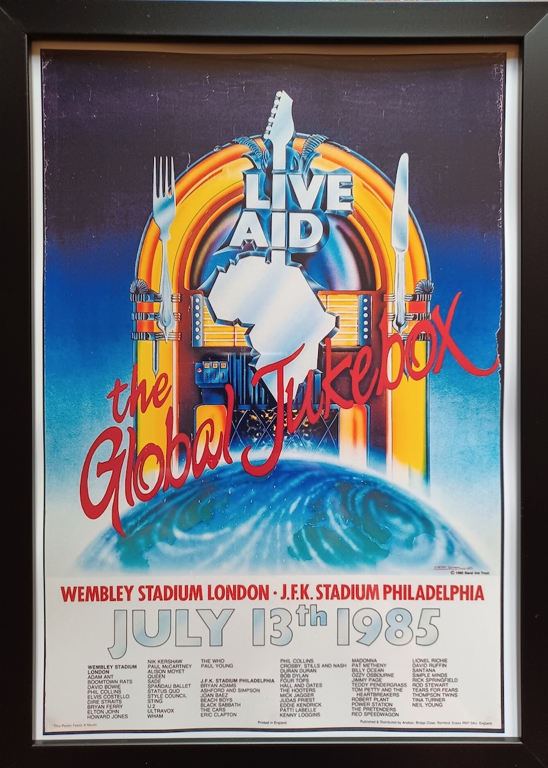Programme Et Souvenirs Vintage Live Aid 1985 Philadelphie - Mémorabilia Concert