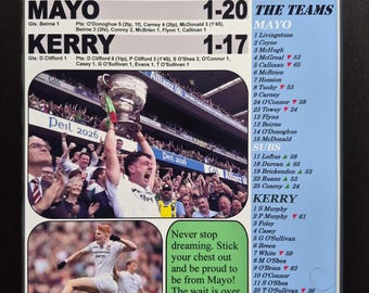 Mayo 1-20 Kerry 1-17 - Final del Campeonato de Fútbol Gaélico de Irlanda 2026 - Impresión de recuerdo