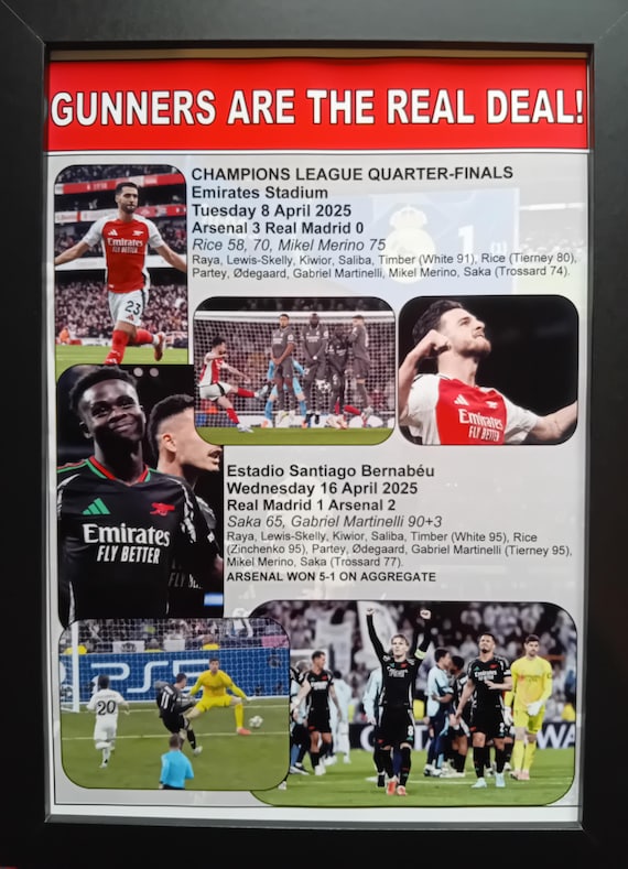 Arsenal Beat Real Madrid 5-1 on Aggregate 2025 Champions League