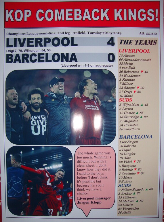 Liverpool Barcelona 2019 Champions League Semi-final