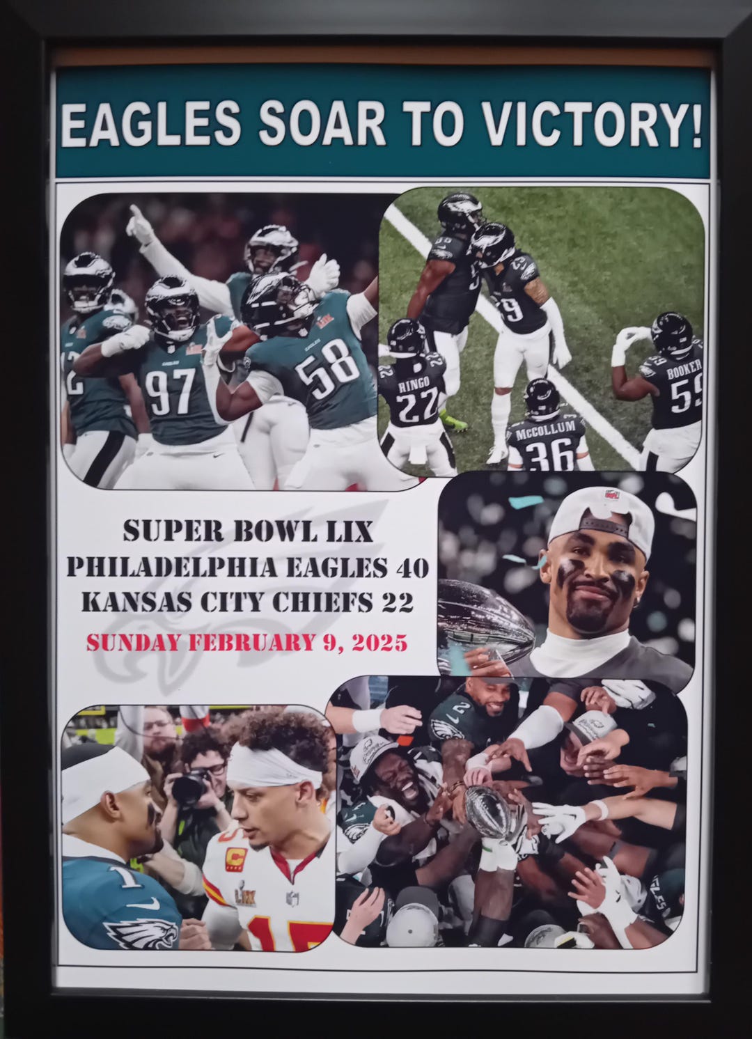Philadelphia Eagles 40 Kansas City Chiefs 22 - 2025 Super Bowl LIX ...