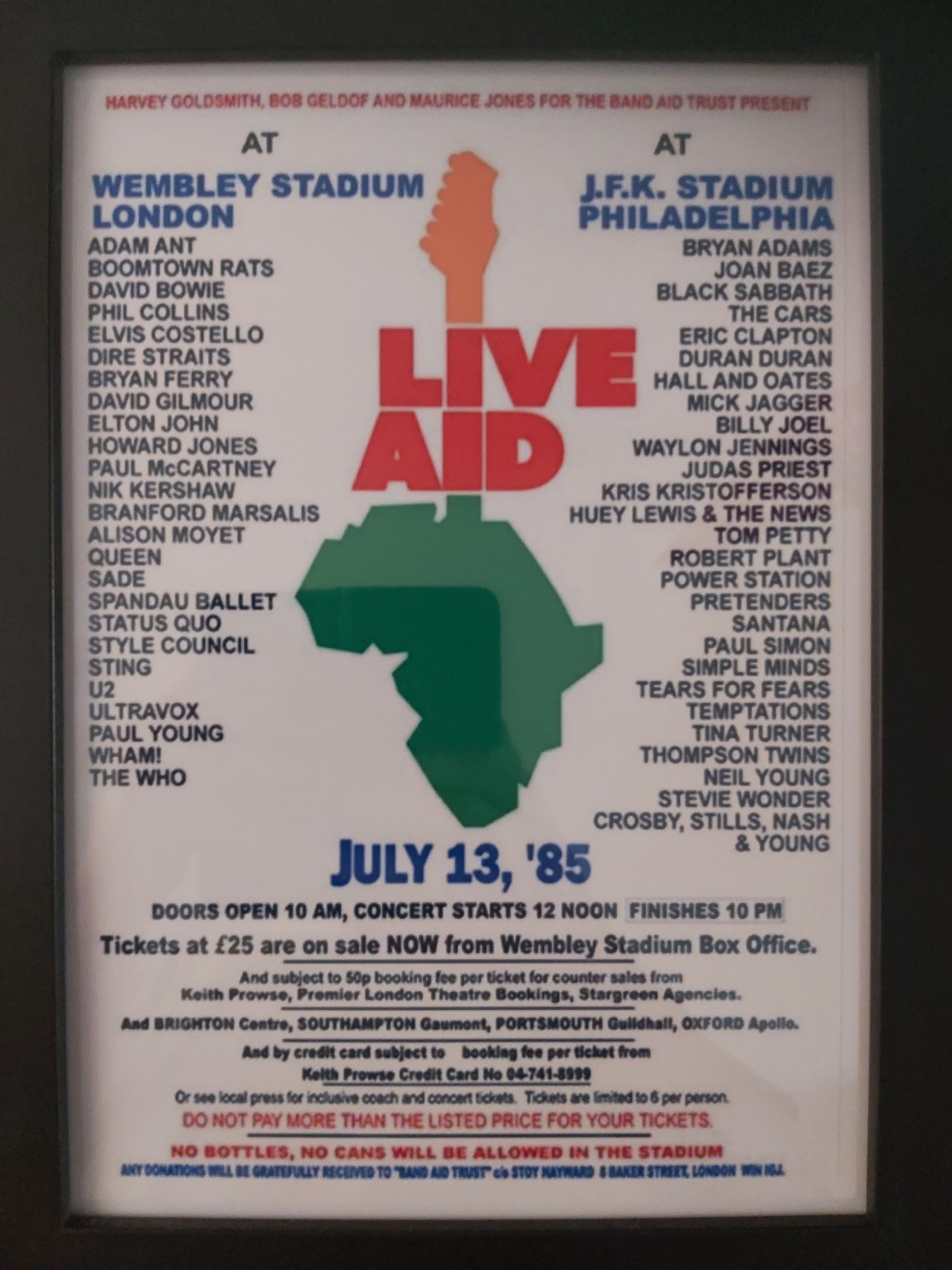 Live aid poster - Etsy 日本