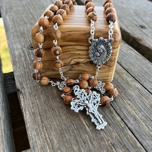 Olive Wood Rosary/Box set