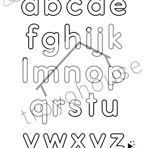 Alphabet Worksheet, Instant Download l Alphabet Printable, Number Worksheets, ABC printable, number printable, preschool image 3