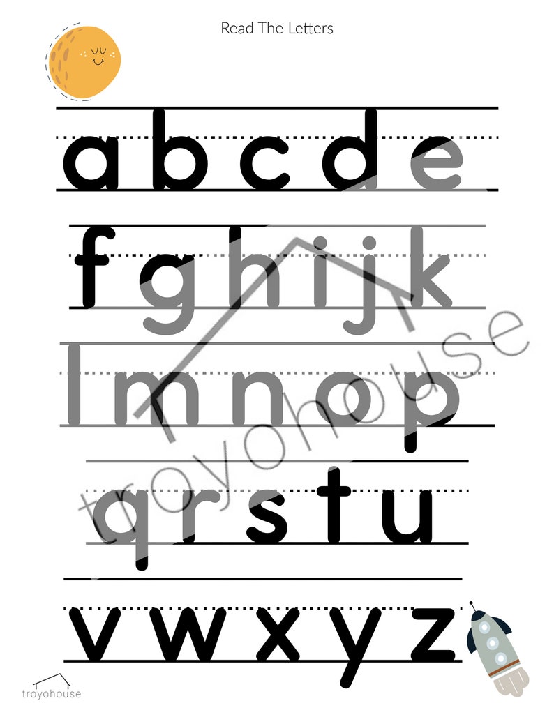 Alphabet Worksheet, Instant Download l Alphabet Printable, Number Worksheets, ABC printable, number printable, preschool image 5