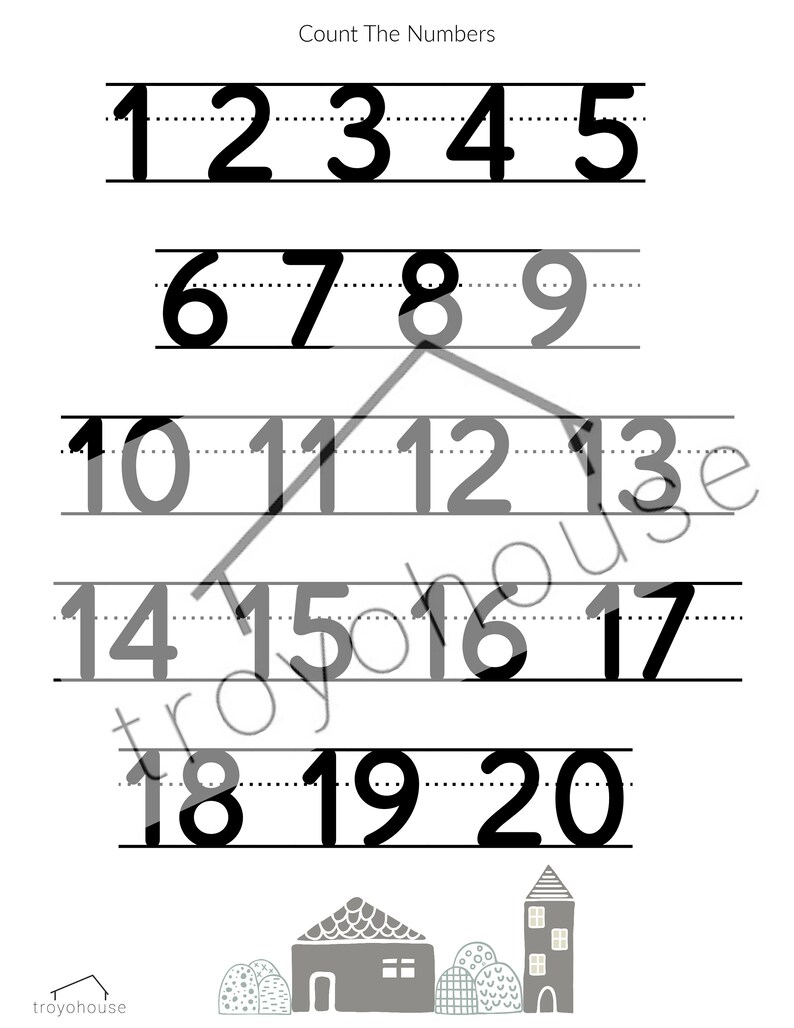 Alphabet Worksheet, Instant Download l Alphabet Printable, Number Worksheets, ABC printable, number printable, preschool image 7