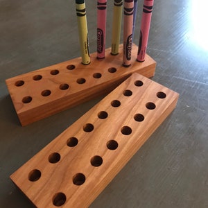 Handcrafted Wooden Crayola Crayon Tray: Homeschool Art Organizer