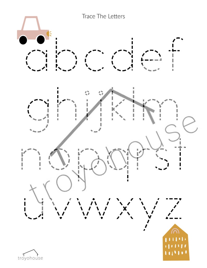 Alphabet Worksheet, Instant Download l Alphabet Printable, Number Worksheets, ABC printable, number printable, preschool image 9