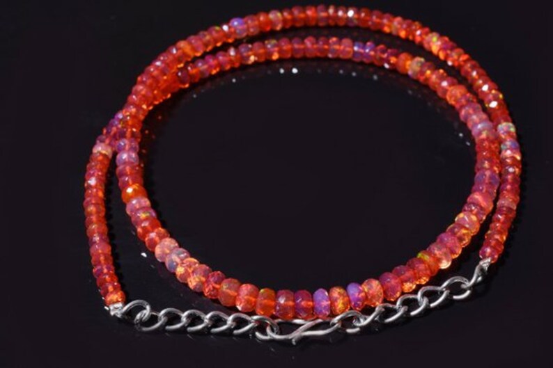 Exclusive Ethiopian Cherry Opal Faceted Rondelle Beads 3-5 - Etsy