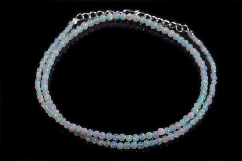 2.5-4 MM Fire Beads Welo Fire Wholesale Opal Lot 21 Cts CLOSEOUT SALE Natural Ethiopian Opal Smooth Round Beads