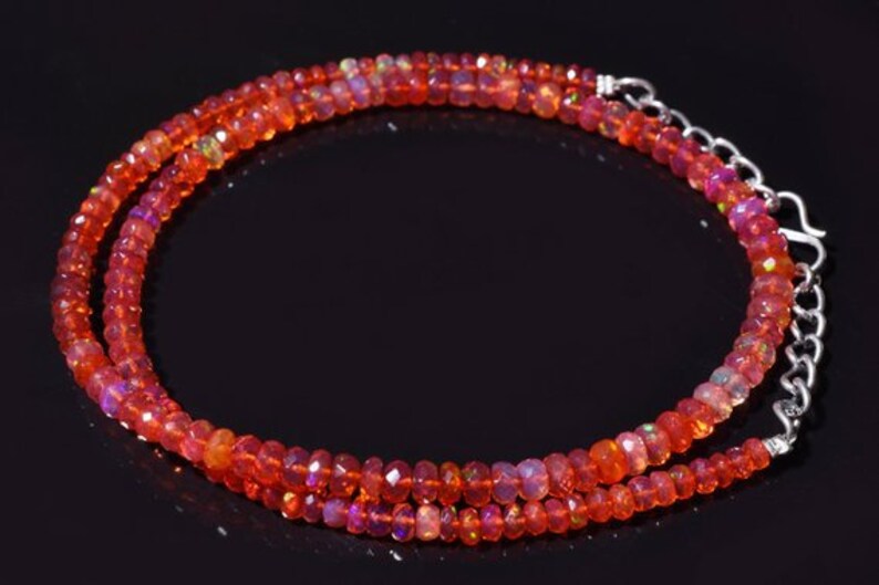 Color Opal Beads 16 Inches Strand 3-5 MM Exclusive Ethiopian Cherry Opal Faceted Rondelle Beads
