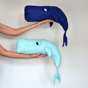 Whale, toy, decor, pillow, stuffed mascot made of cotton, colour: dark blue image 4