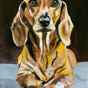 Dachshund Original Dog Portrait Dog Gift