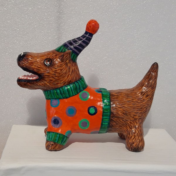Paper Mache Dog Etsy
