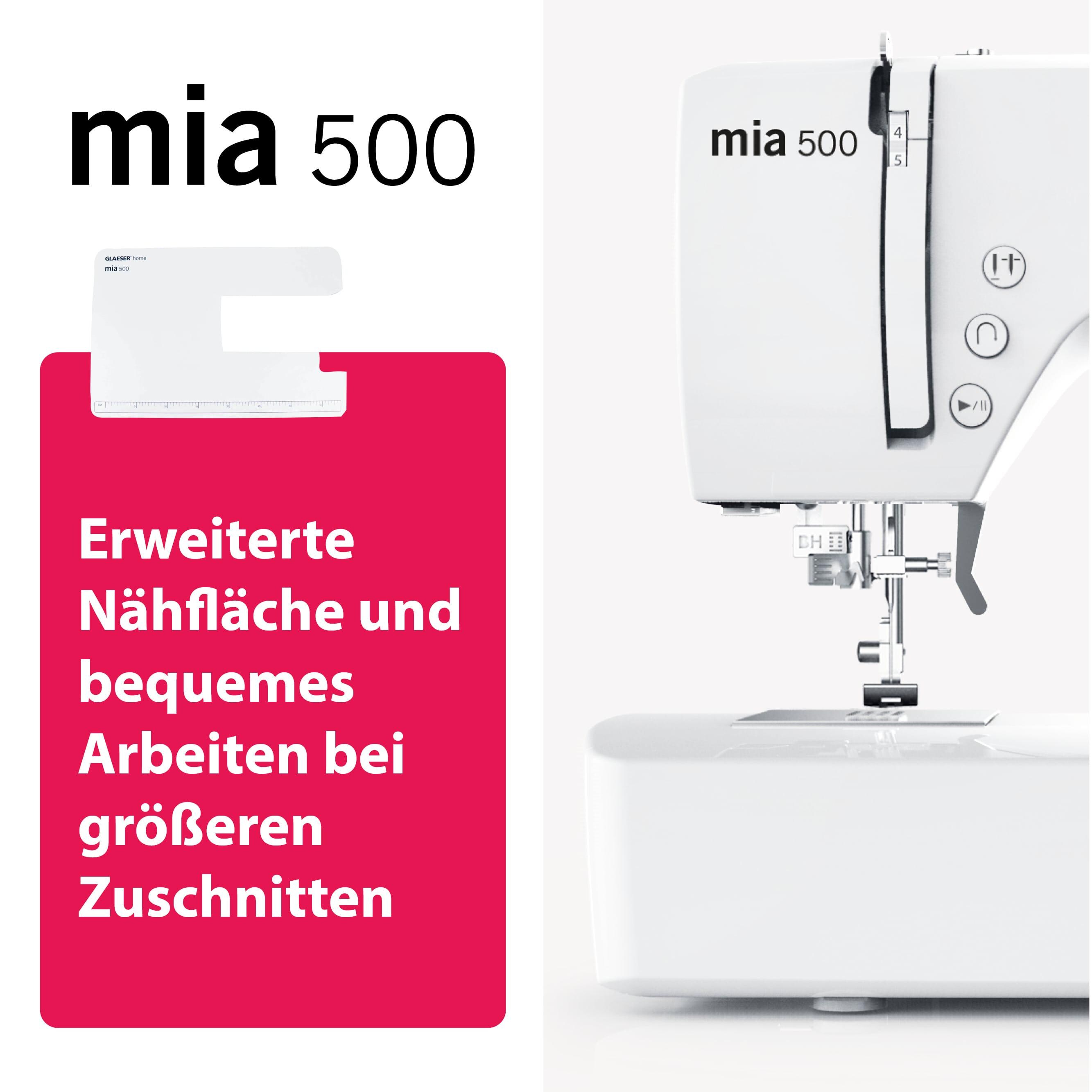 GLAESER Home Set di macchine da cucire | Principiante & Overlock | Facile da usare | Macchina da cucire digitale (Mia300 + Overlock