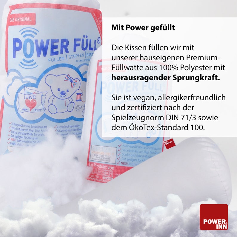 POWER INN Schultütenkissen ca. 70cm Zuckertüte Innenkissen zur Einschulung Füllkissen für die Schultüte Stoff 100% Baumwolle Allergi Bild 7