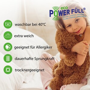 POWER FILLING eco | 5 kg (5 x 1 kg) sustainable filling wadding | white | toy safety certified | washable up to 40 degrees image 3