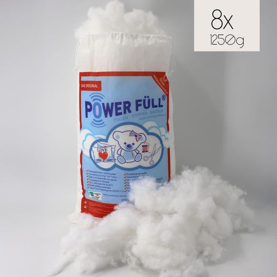 POWER FÜLL Füllwatte 10 kg (10 x 1 kg) | Oeko-Tex zertifiziert | waschbar bei 95 Grad | antiallergen