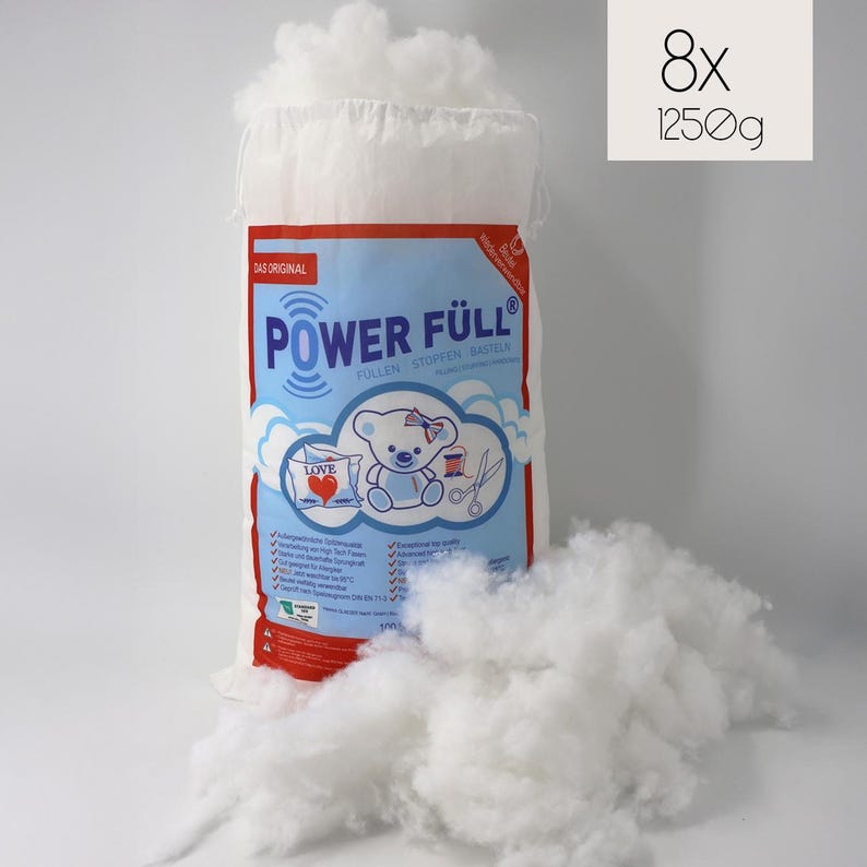 POWER FILLING Wadding 10 kg (10 x 1 kg) | Oeko-Tex certified | washable at 95 degrees | hypoallergenic image 1