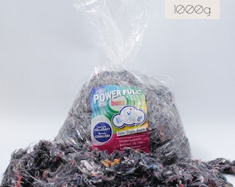 POWER FILLING Fiberfill 1 kg | grigio | Materiale di imbottitura in fibra artigianale