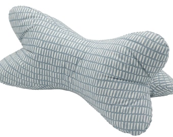 Almohada de cuello gris claro Reading Bones lavable