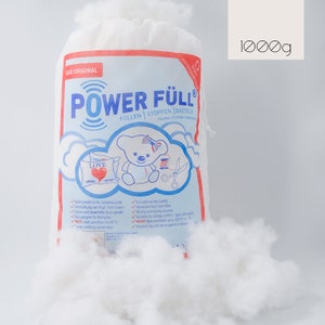 Power Filling Wadding 1000g Ökotex anti-allergic washable 95°C high-fluffy Cushion filling Craft wadding Filling material Stuffing material