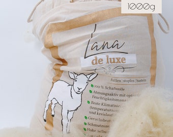 Relleno algodón Lana de Luxe Power Füll® 100% lana de oveja 1000g
