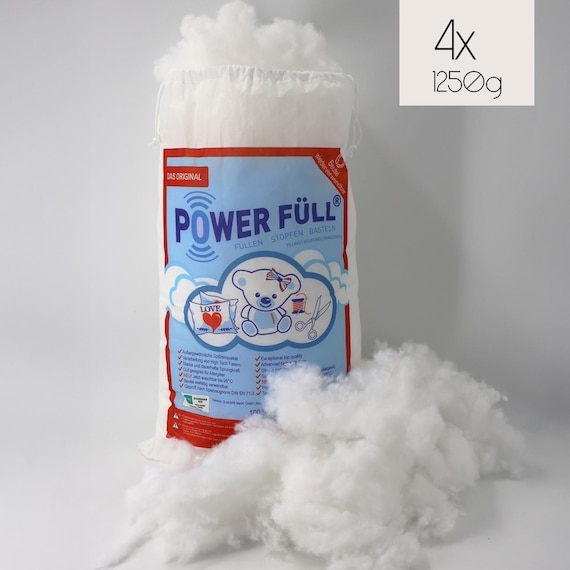 POWER FÜLL Füllwatte 5 kg (5 x 1 kg) | Oeko-Tex zertifiziert | waschbar bei 95 Grad | antiallergen