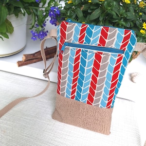 Borsa a tracolla, borsa per cellulare, piccola borsa a tracolla in tela similpelle