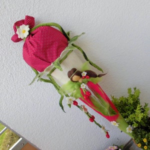 Schultüte gefilzt Filzschultüte Mädchen Erdbeeren Elfe deluxe Bild 1