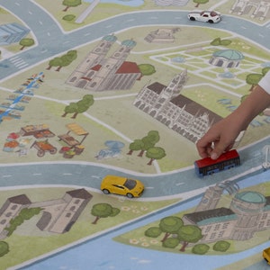 Spielteppich MÜNCHEN Samtweicher Straßenteppich Autoteppich Pay Rug waschbarer Kinderteppich von HappyCityKids in 2 Größen Bild 6