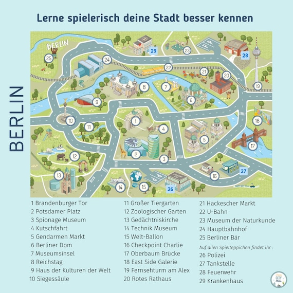 SPIELTEPPICH BERLIN Samtweicher Kinderteppich / Straßenteppich /  Kinderzimmer / Stadt Teppich/ Autoteppich Von Happycitykids 2 Größen -   Sweden