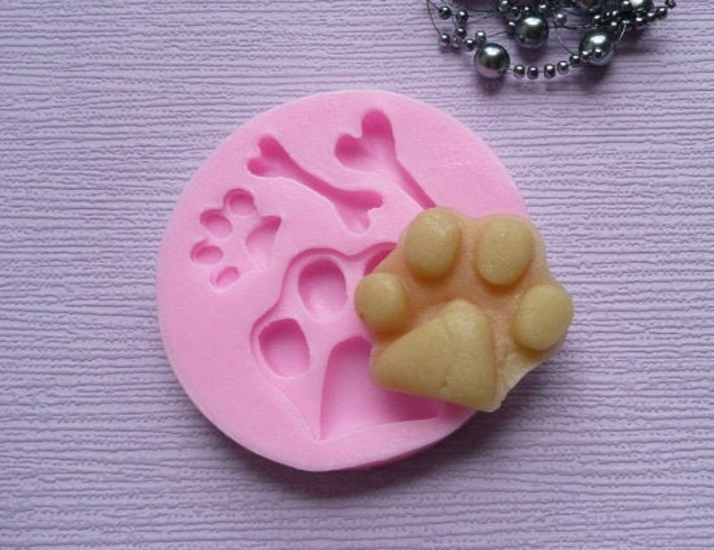 Silicone mold Paws and Bones image 2