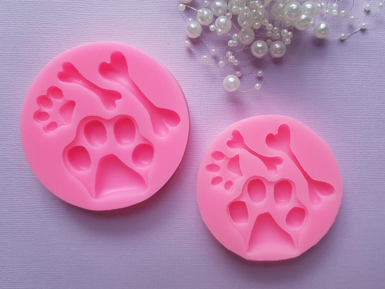 Silicone mold Paws and Bones image 1