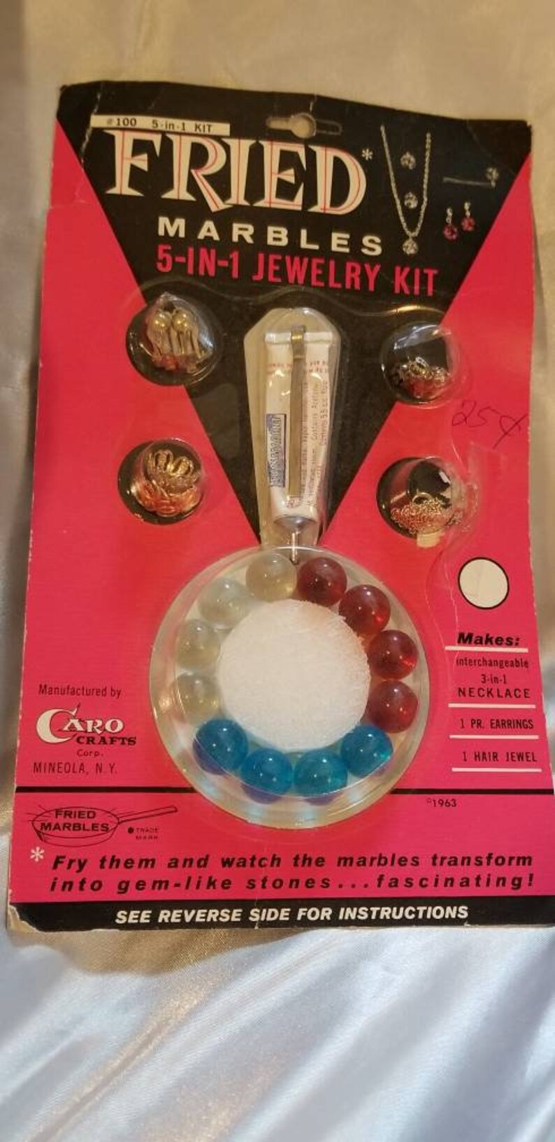 wacky vintage jewelery making kit fried marbles